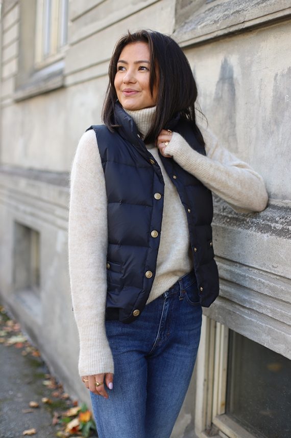 Amy Down Vest, Black