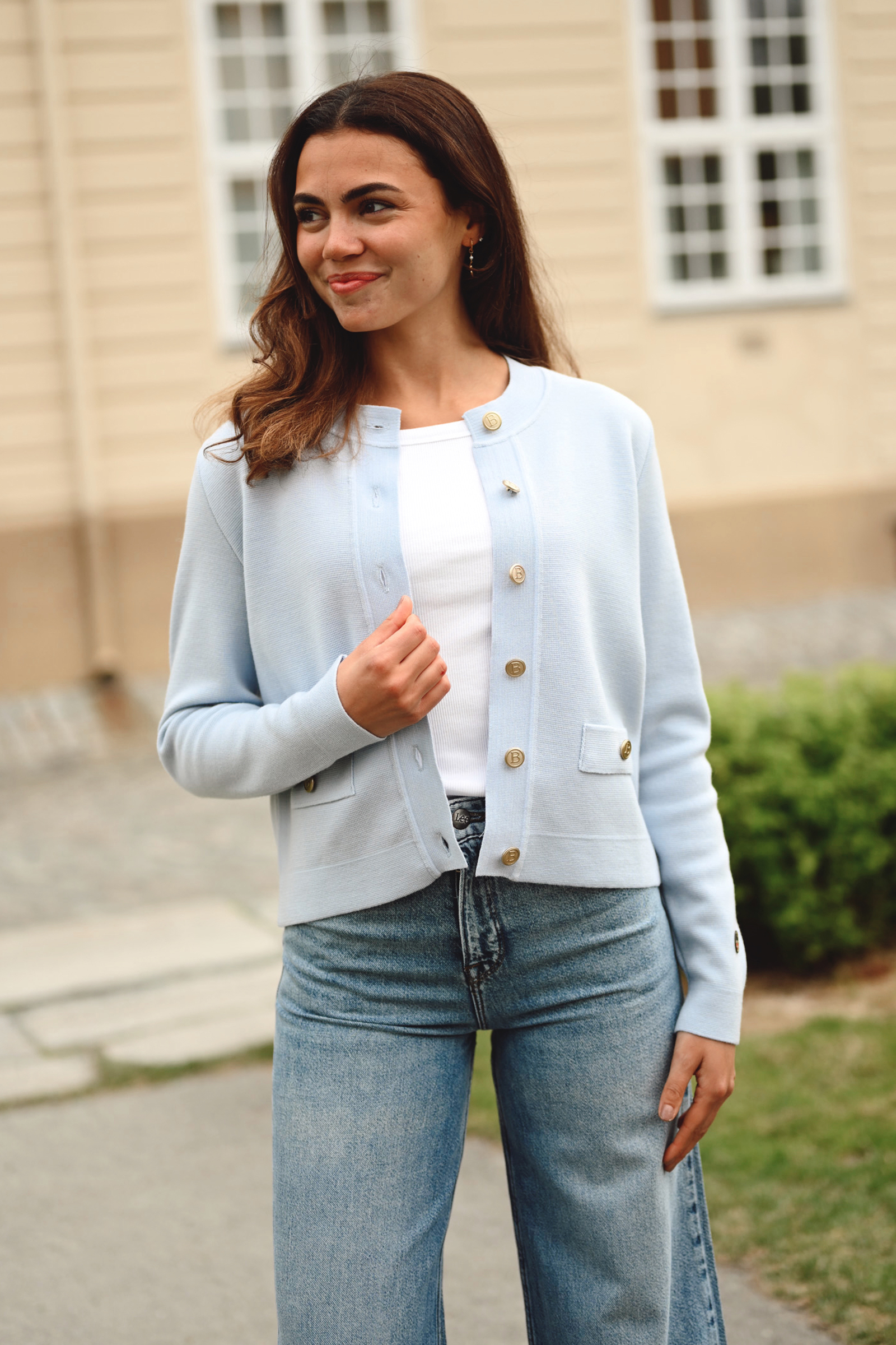 Aria Cardigan, Ice Blue