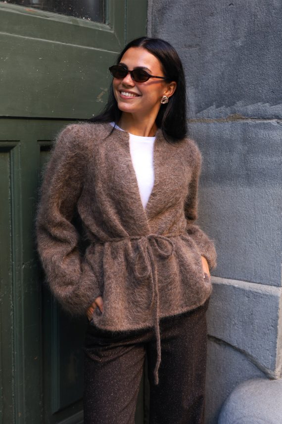 Fredrikke Chunky Cardigan, Brown