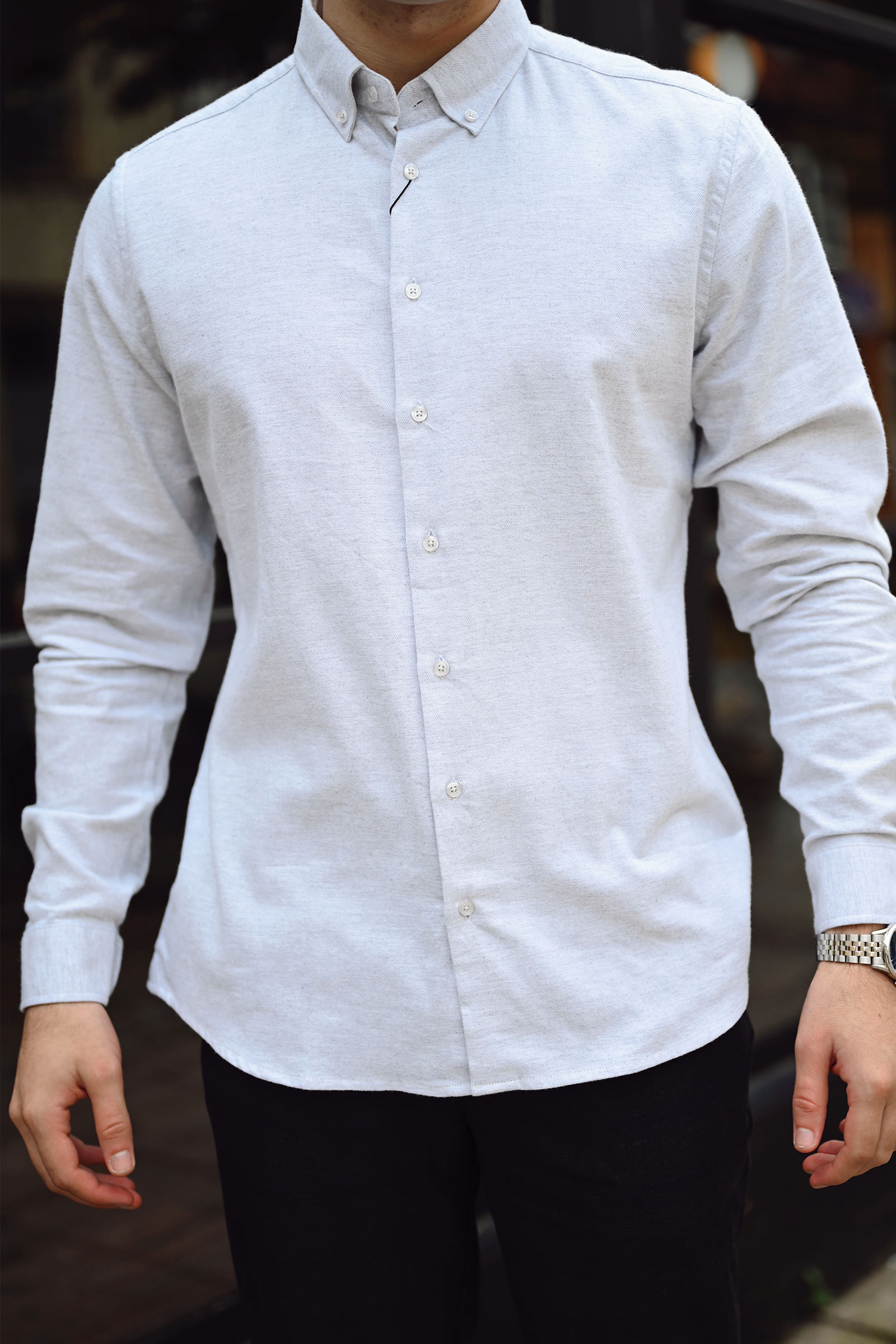 Albin Shirt, Lys Grå