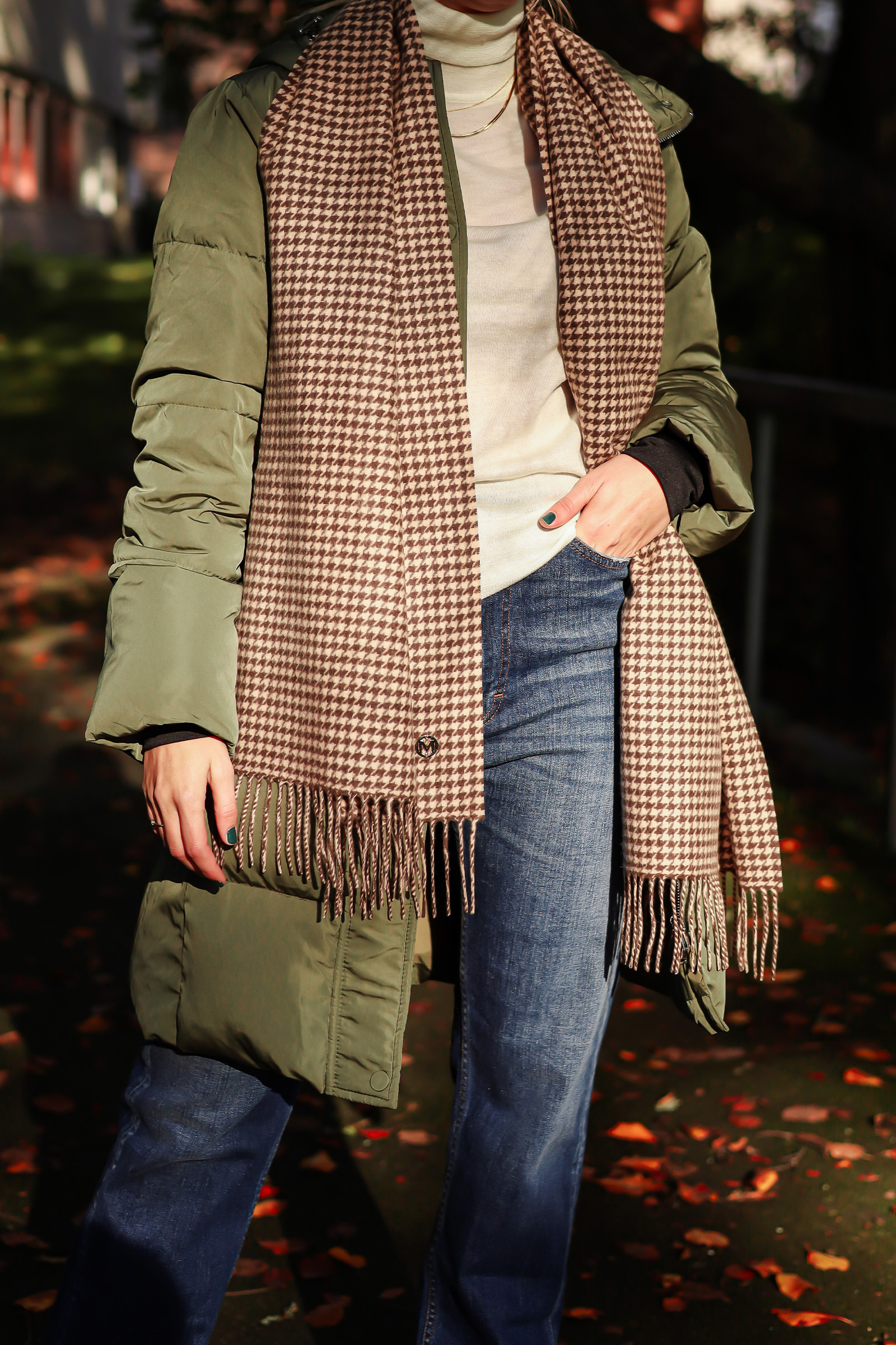 Houndstooth Scarf, Dark Brown - Bilde 3