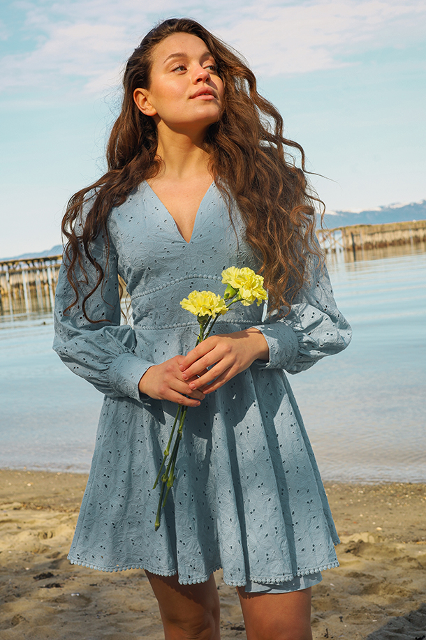 Freya Dress, Blue - Bilde 5