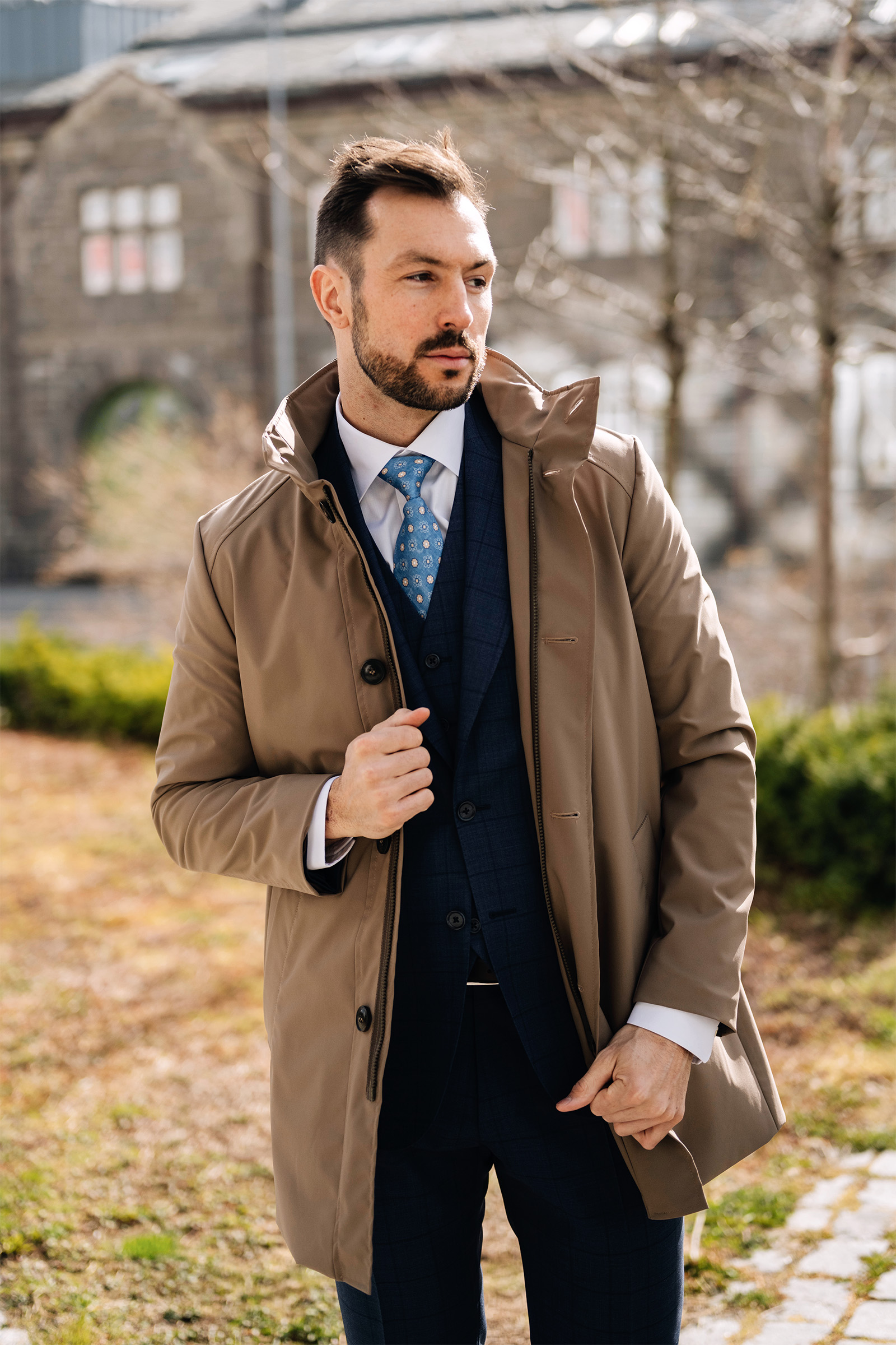 Glasgow Coat E024, Beige