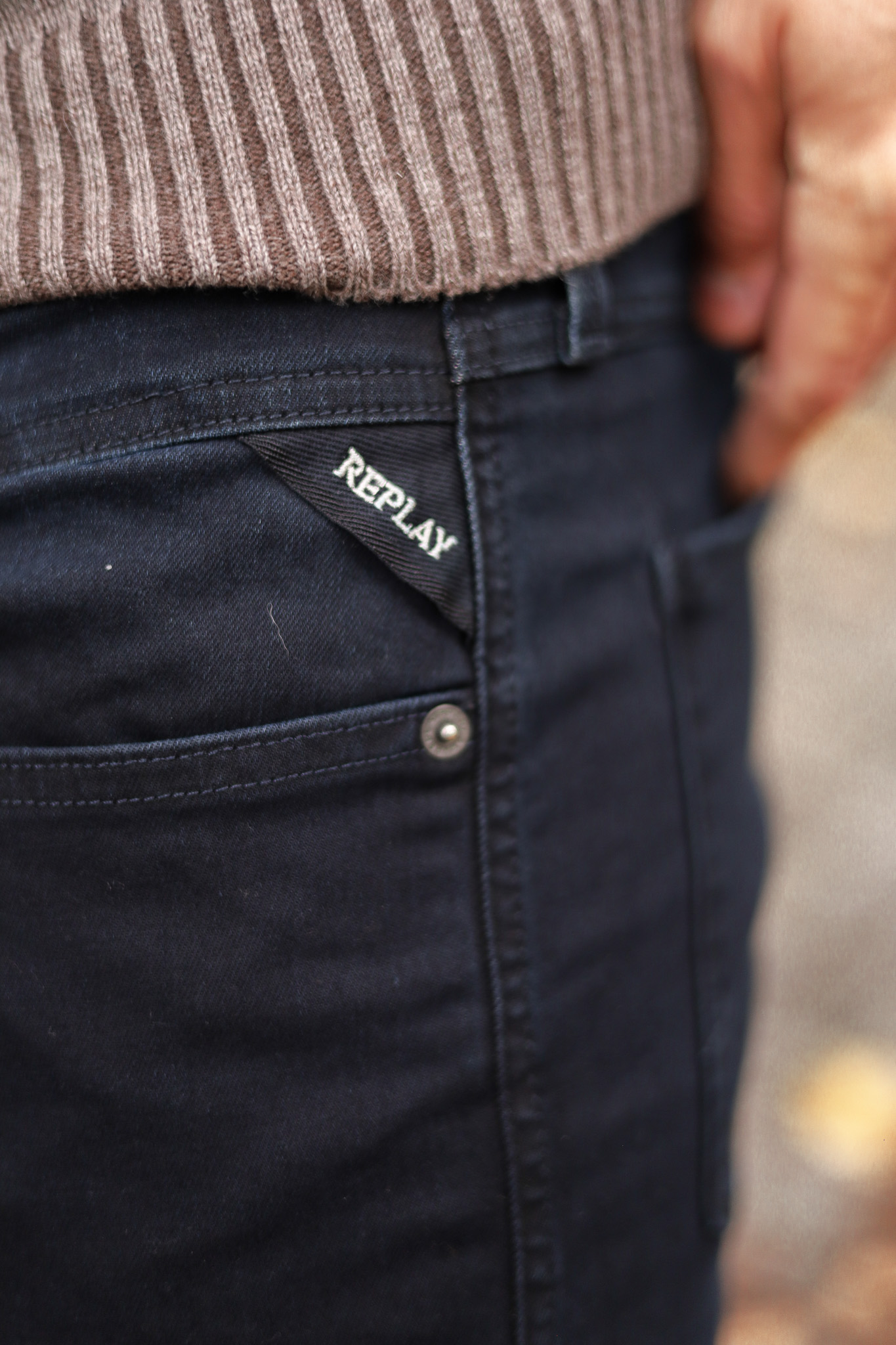 Slim Fit Anbass Jeans, Dark Blue - Bilde 8
