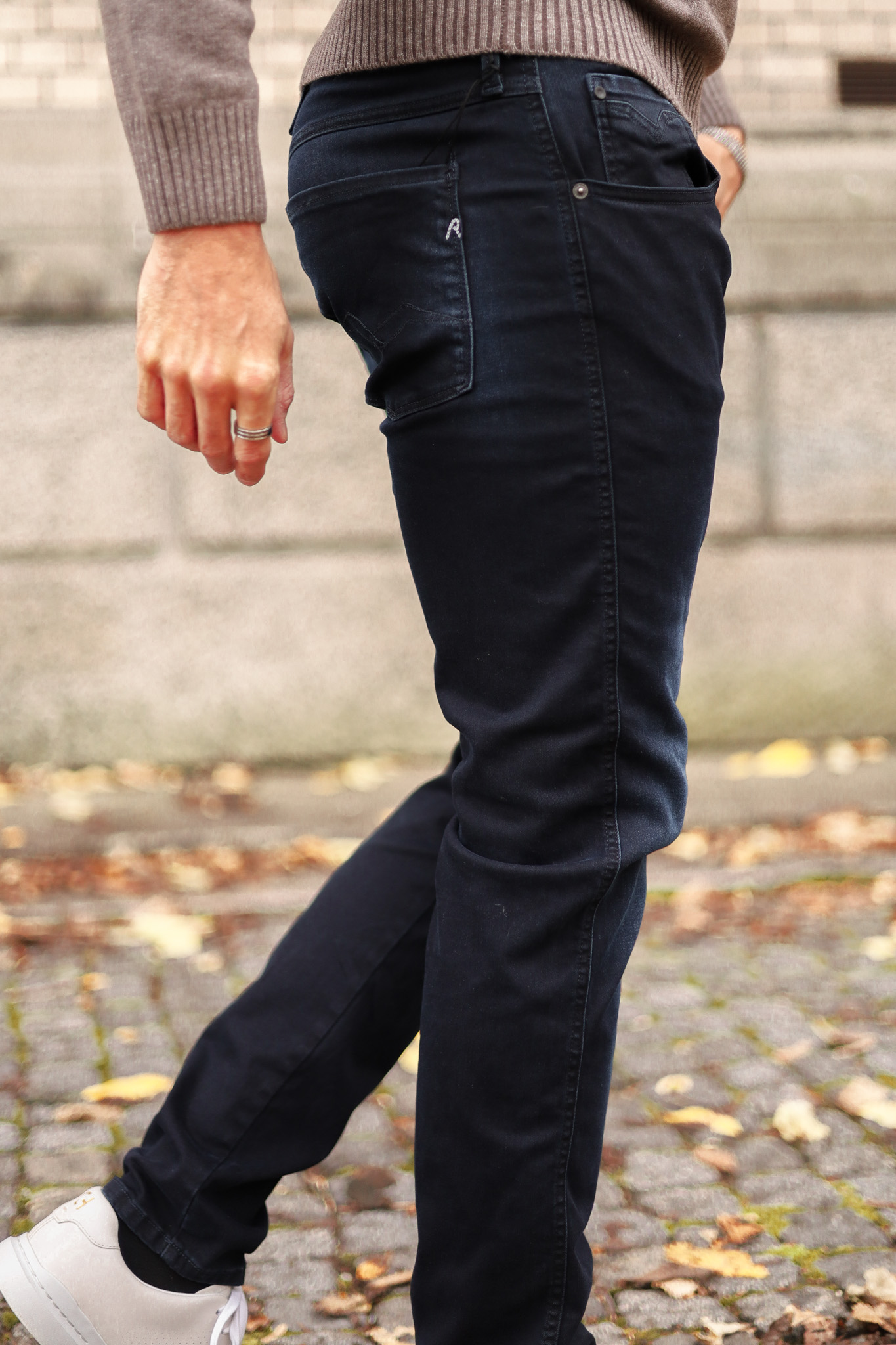 Slim Fit Anbass Jeans, Dark Blue - Bilde 5