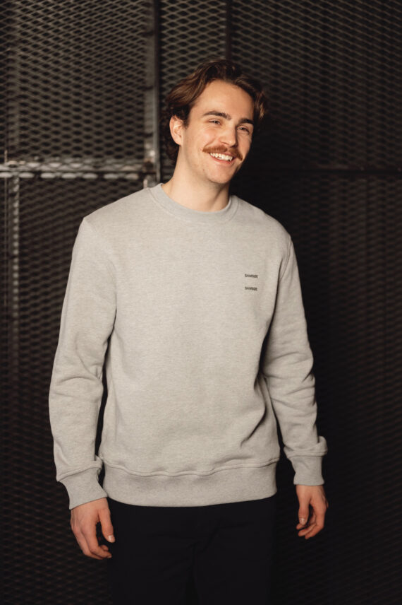 Joel Crew Neck, Grey Melange