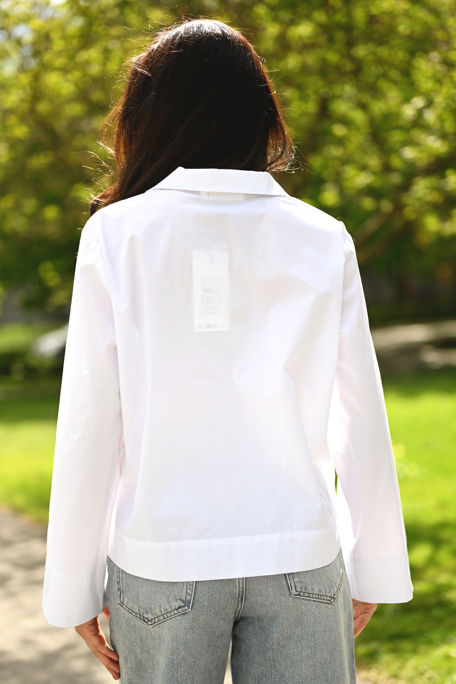 Helve IW Cropped Shirt, Pure White - Bilde 7