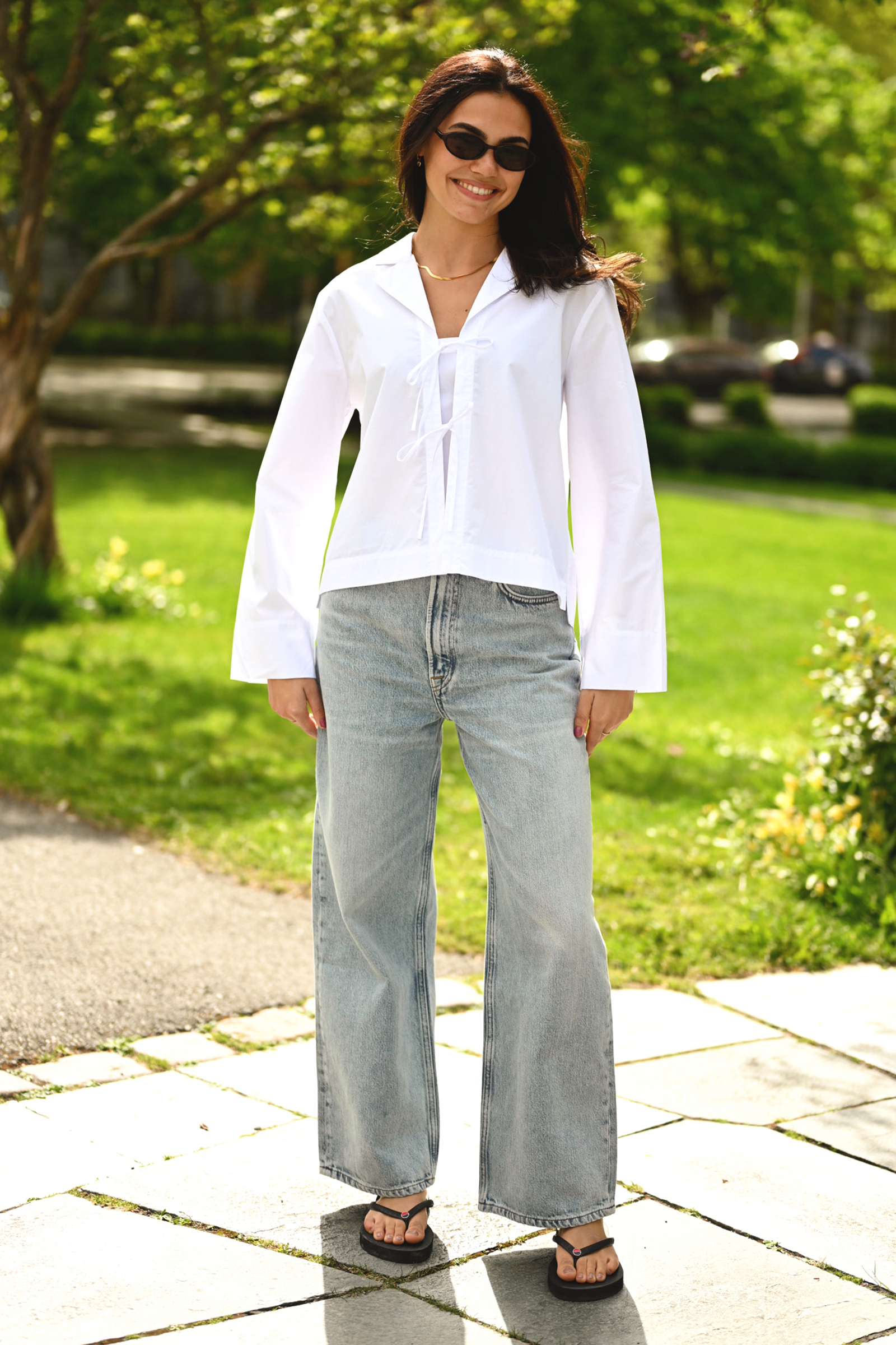 Helve IW Cropped Shirt, Pure White - Bilde 6