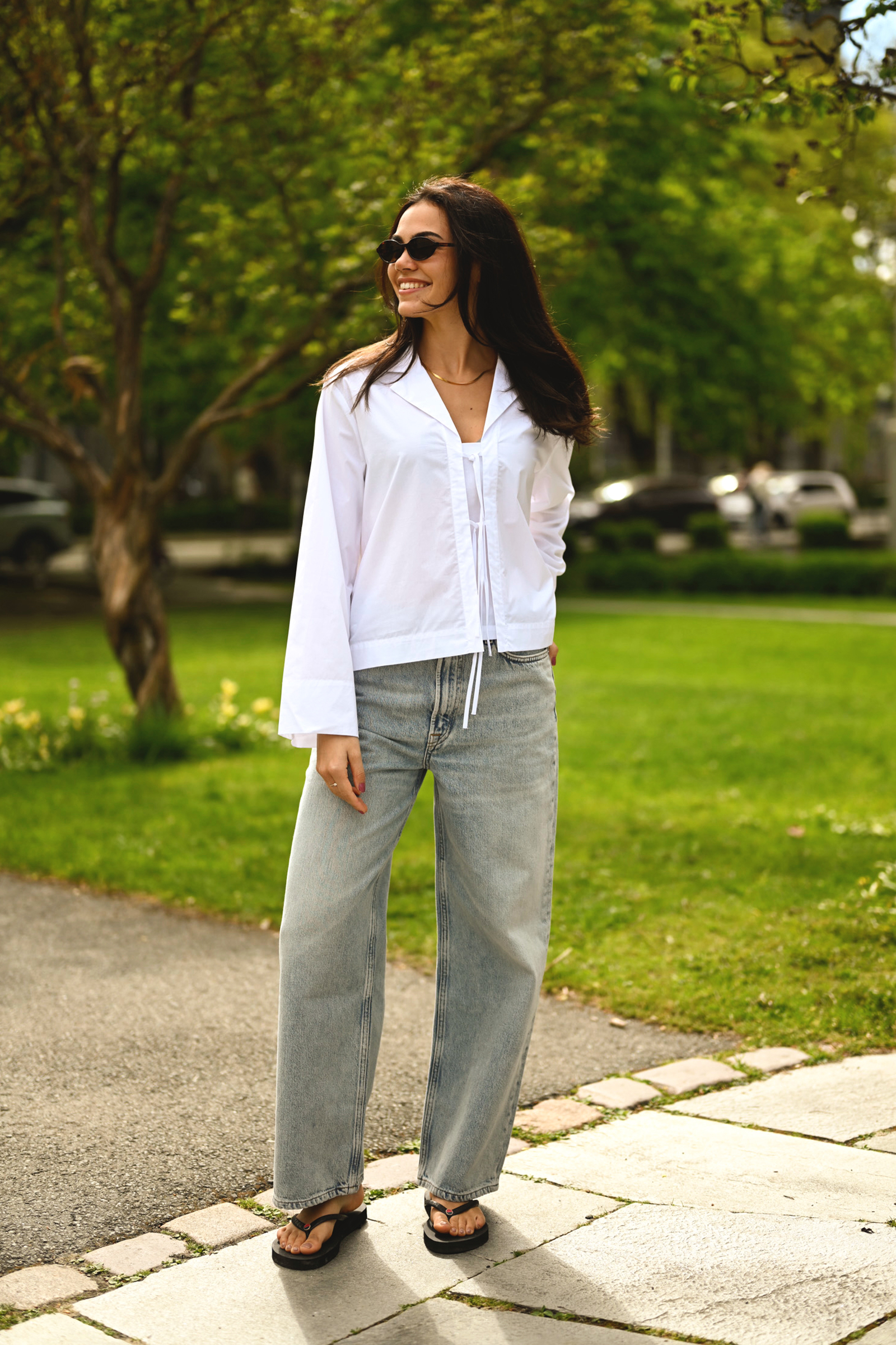 Helve IW Cropped Shirt, Pure White - Bilde 5