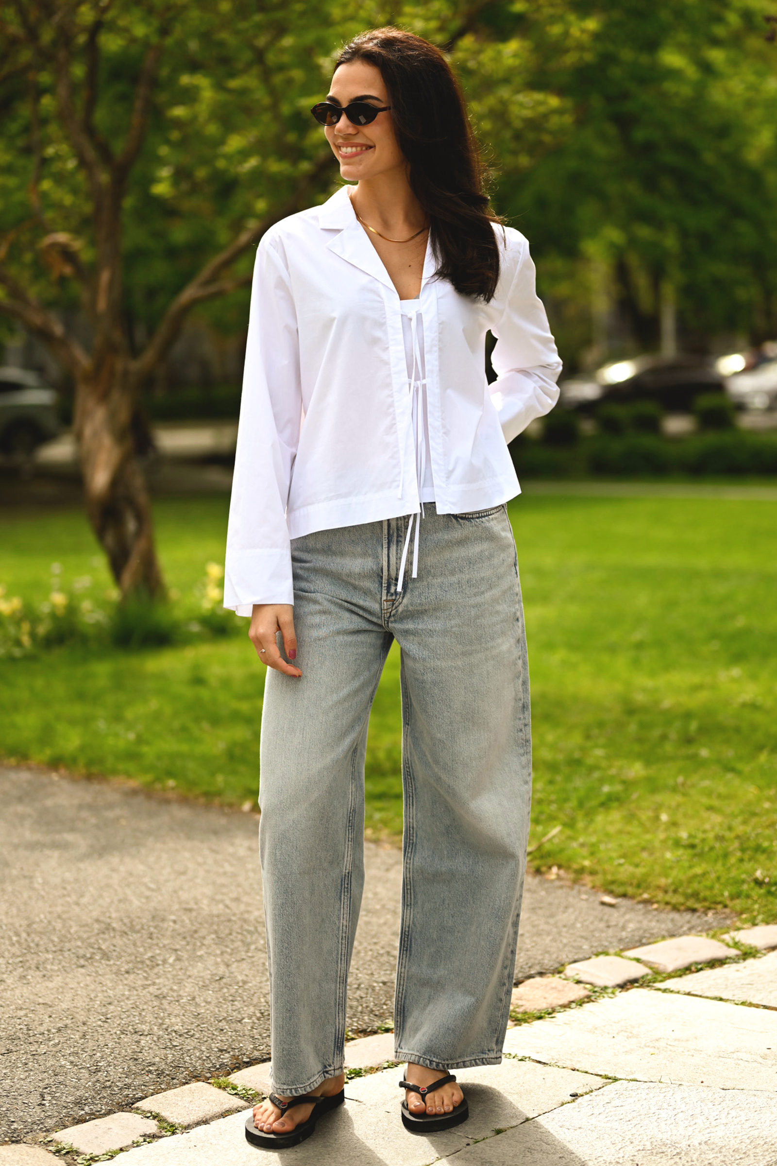 Helve IW Cropped Shirt, Pure White - Bilde 4