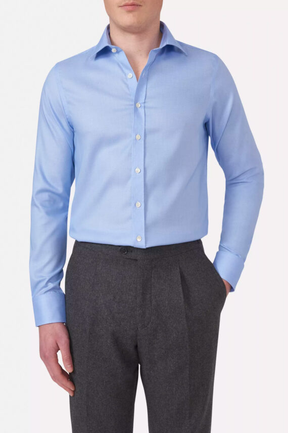 Slim Fit Dobby, Light Blue