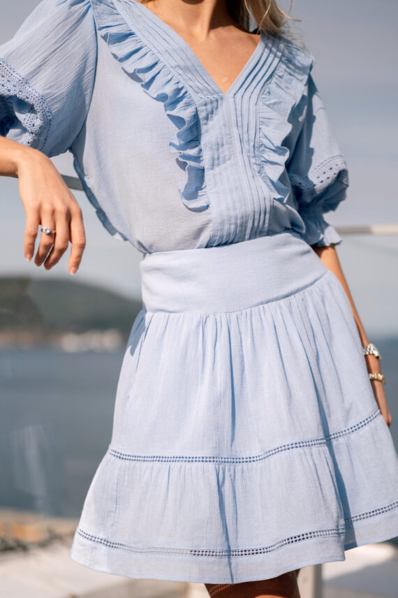 Mikela Skirt, Vista Blue