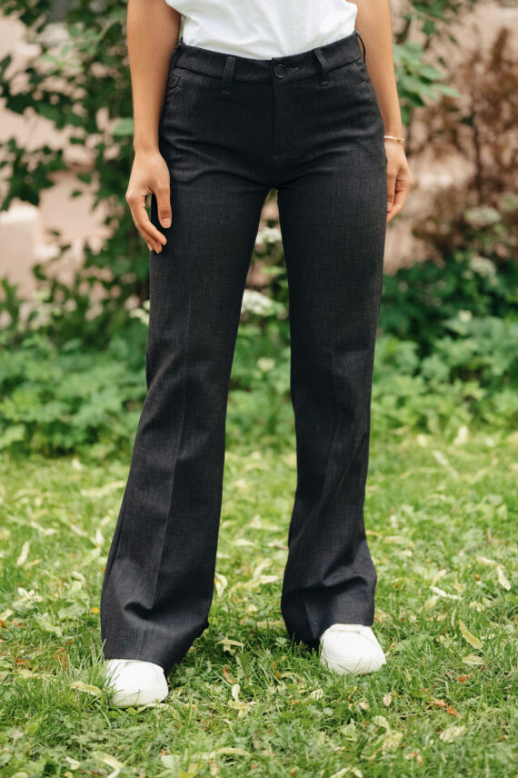 Silvia High Rise Flare, Grey