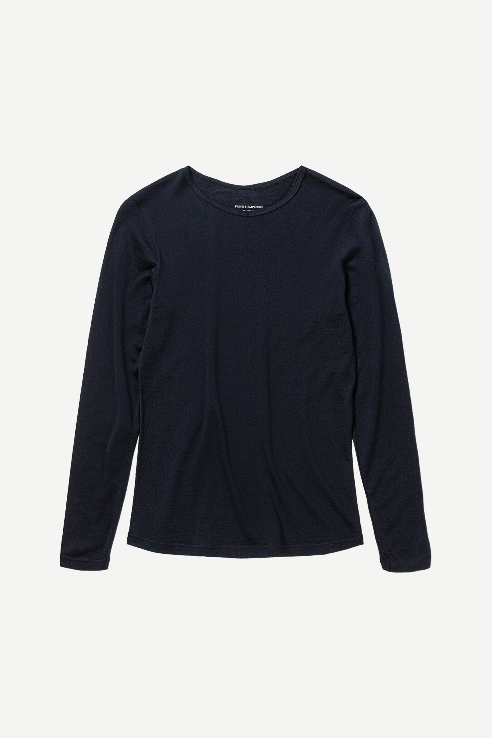 Wool / Tencel Tee Long Sleeve, Dark Navy - Bilde 6