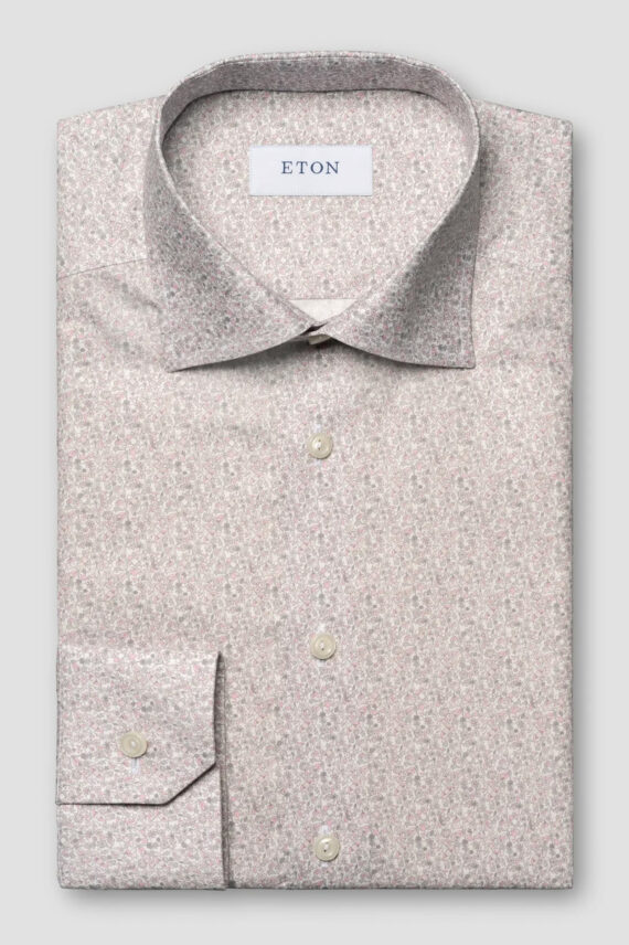 Floral Print Signature Twill Shirt, Pink