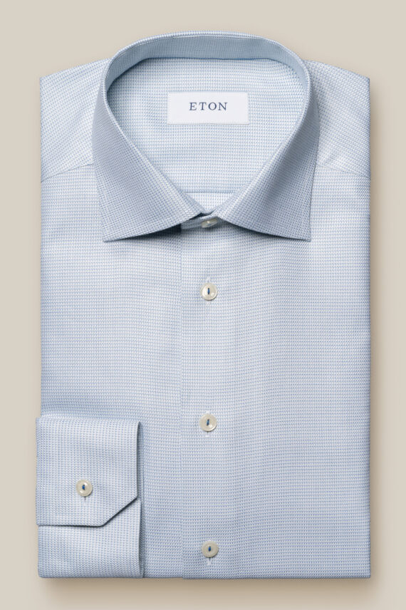 Semi Solid Signature Twill Shirt, Blå