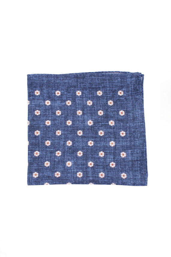 Pocket Square Flower Melange, Blue