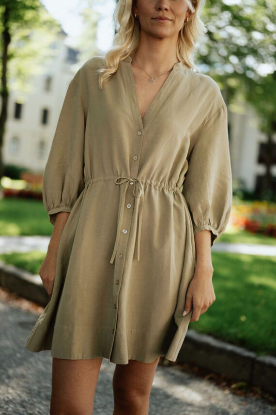 saamelie ss dress light olive
