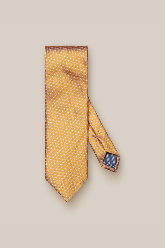 GEOMETRIC WOVEN SILK TIE, Oransje