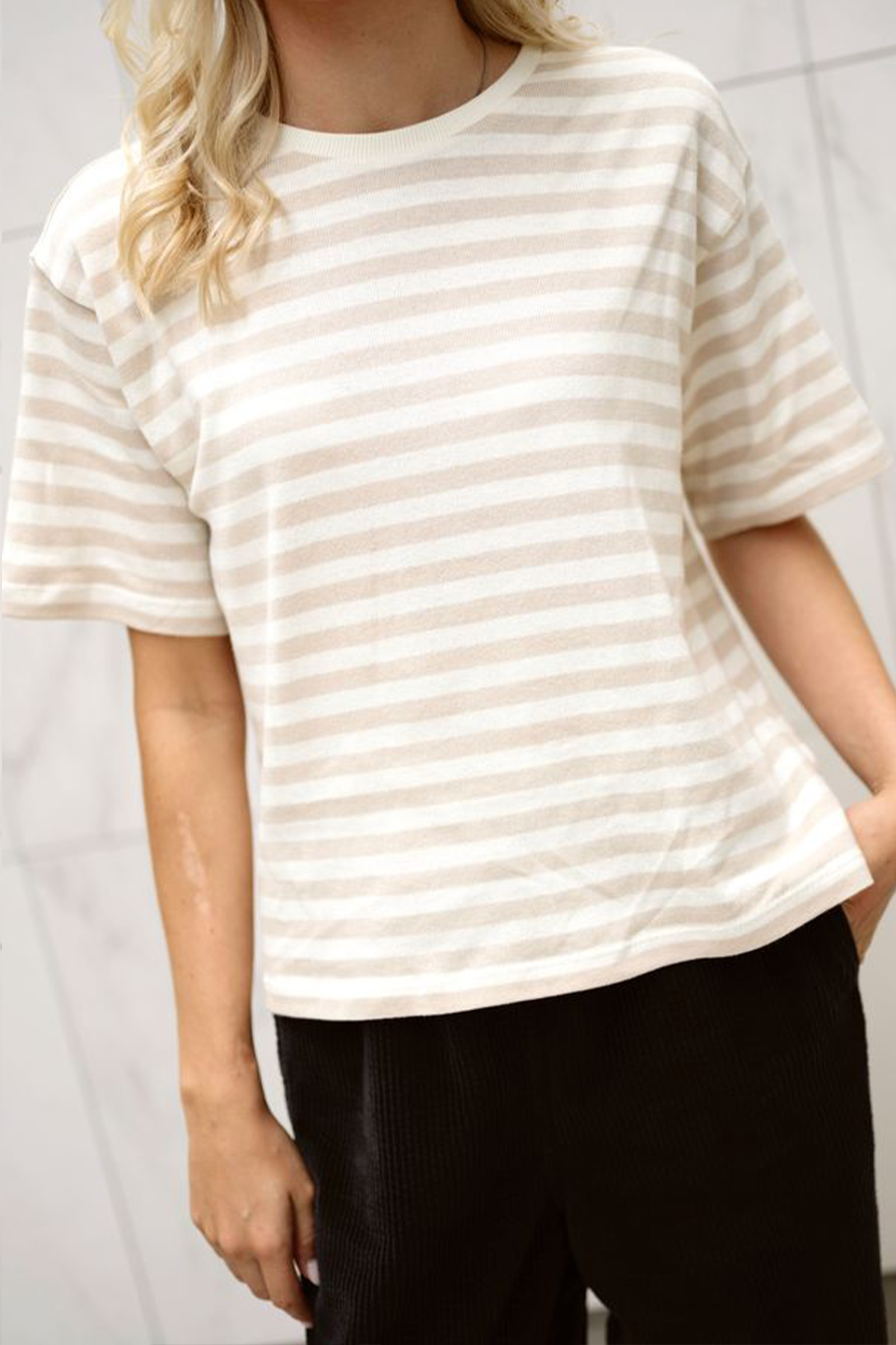 Bahara SS Pullover, Ice/Peyote - Bilde 2