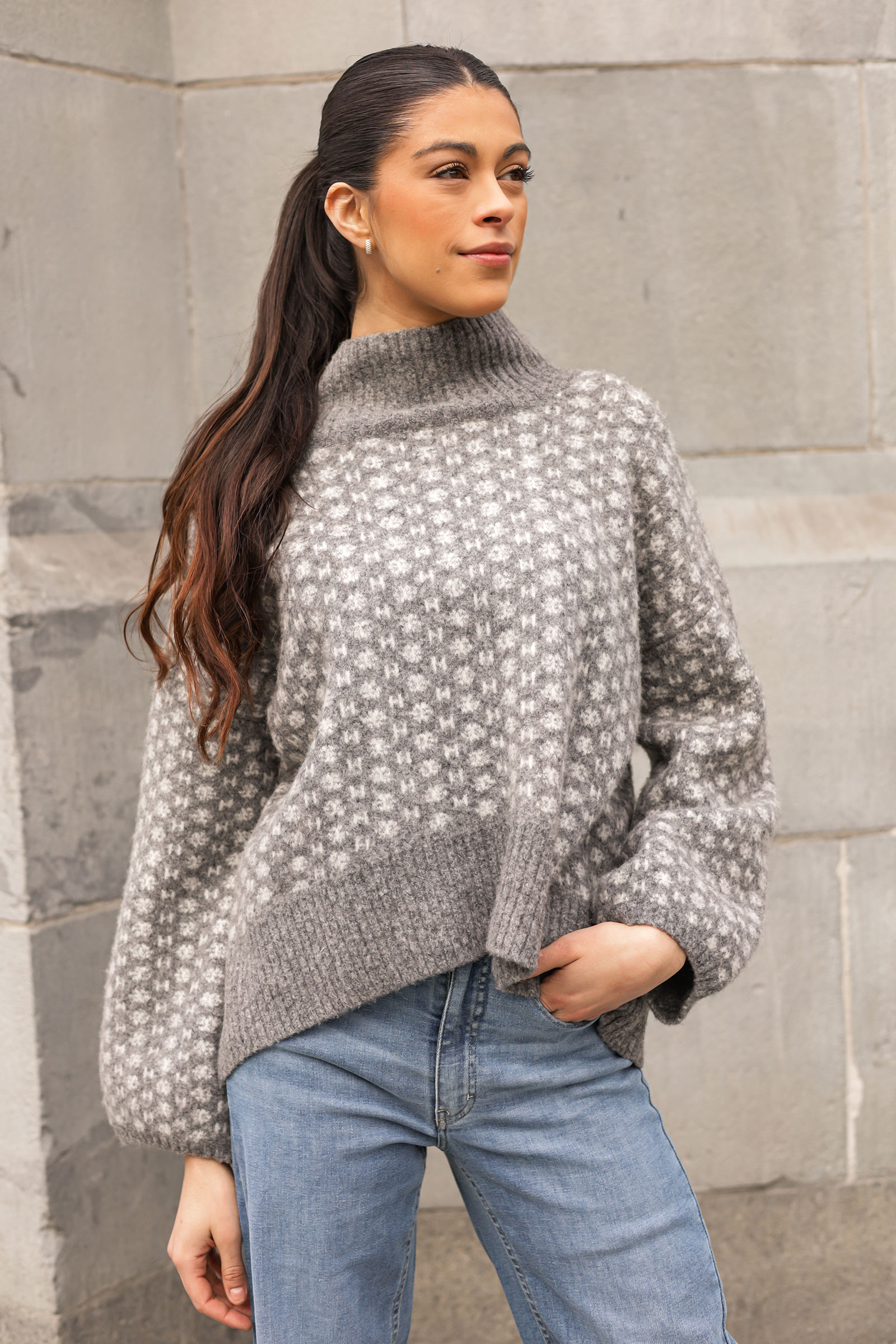 Logo Sweater, Dark Grey Melange - Bilde 9
