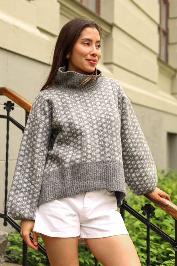Logo Sweater, Dark Grey Melange