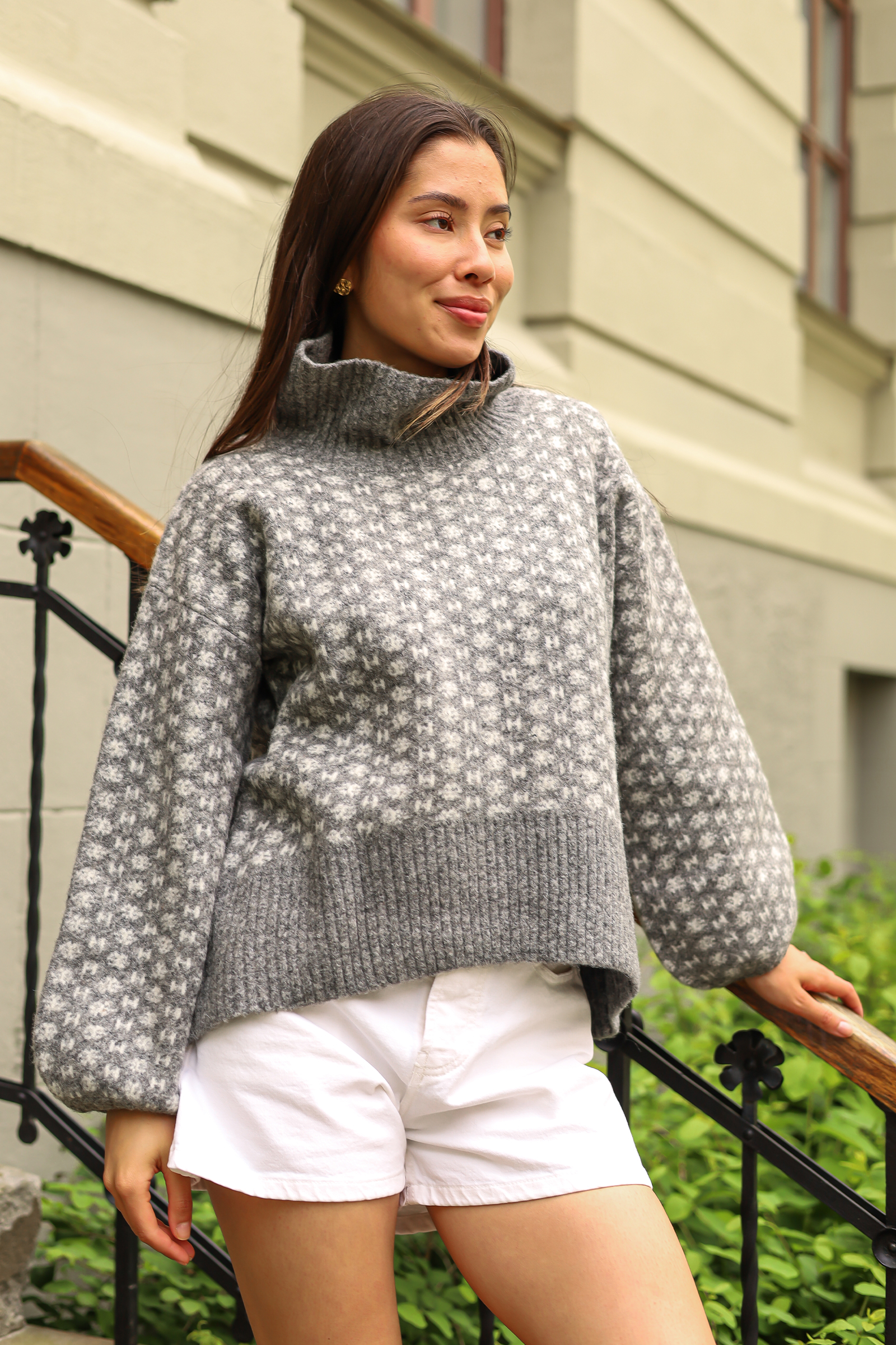 Logo Sweater, Dark Grey Melange