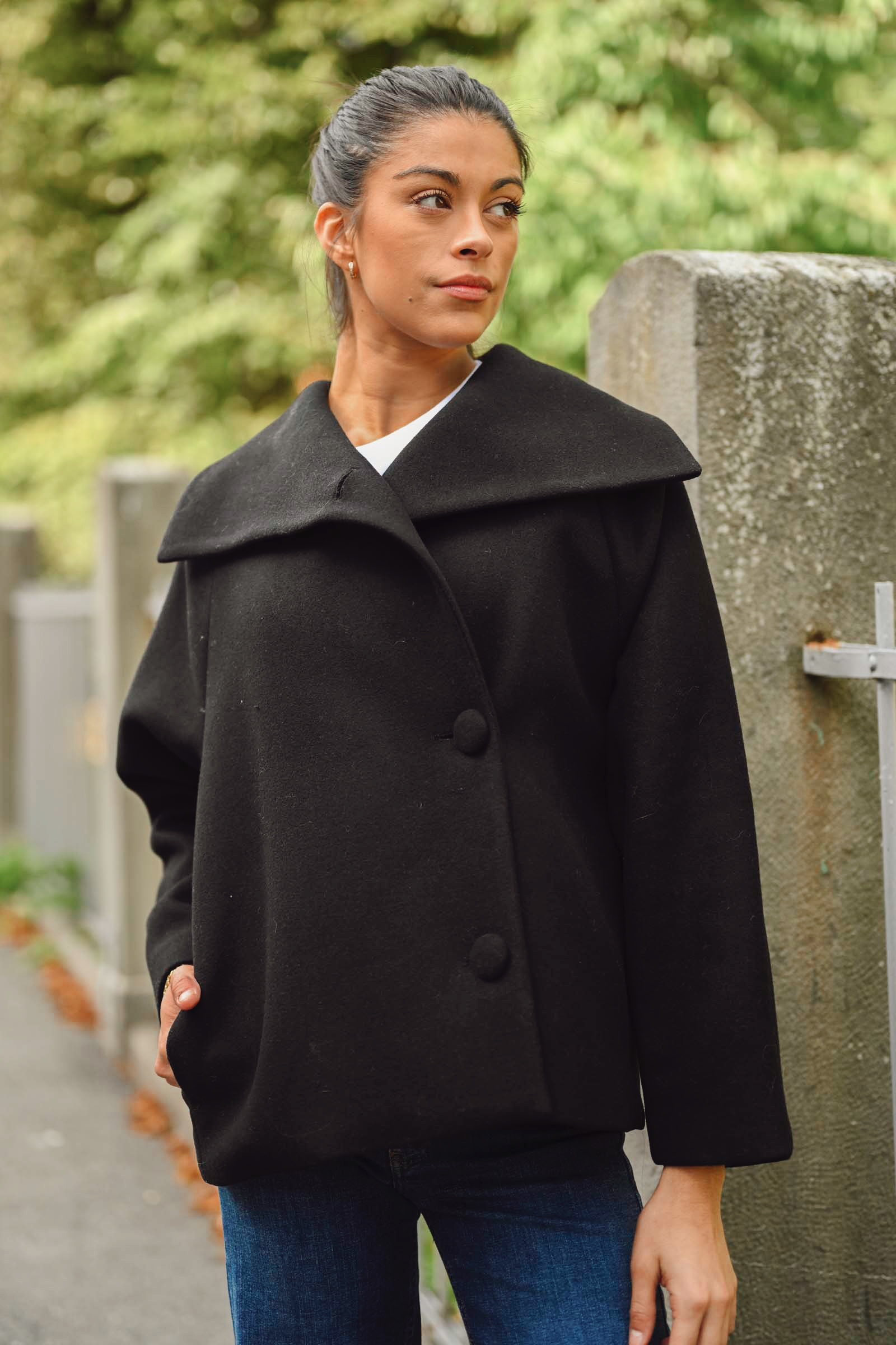 Perry IW Short Coat, Black - Bilde 4