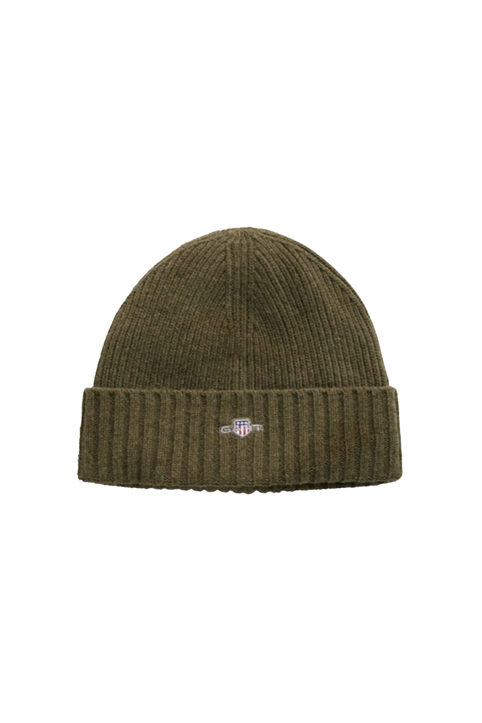 Shield Wool Beanie, Juniper Green