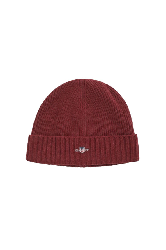 Shield Wool Beanie, Plumped Red