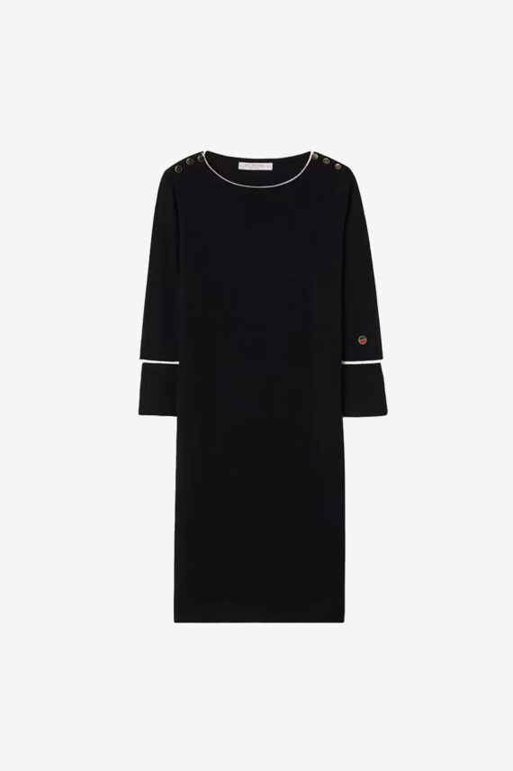 busnel nera dress black ecru
