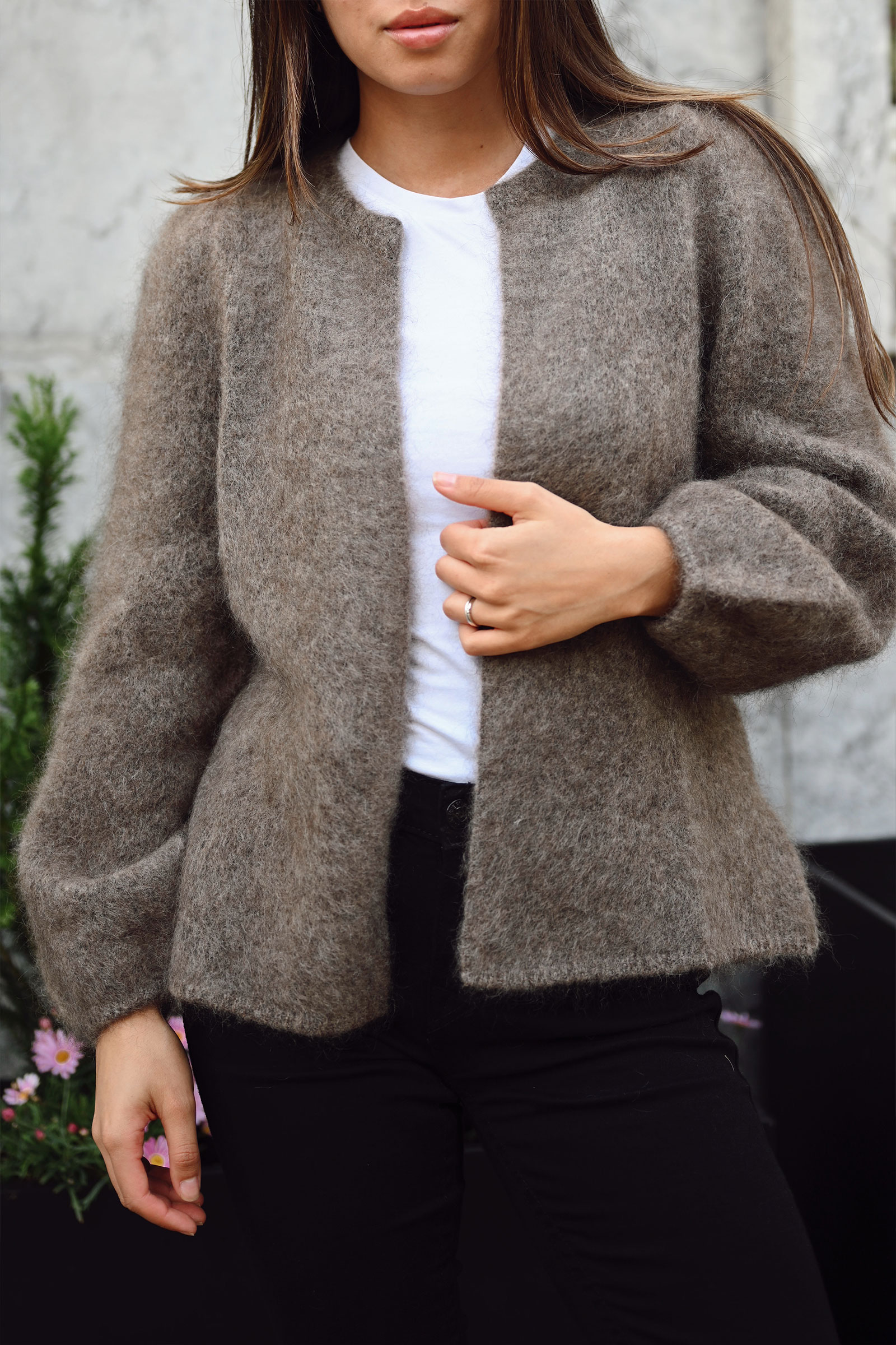 Fredrikke Chunky Cardigan, Brown - Bilde 6