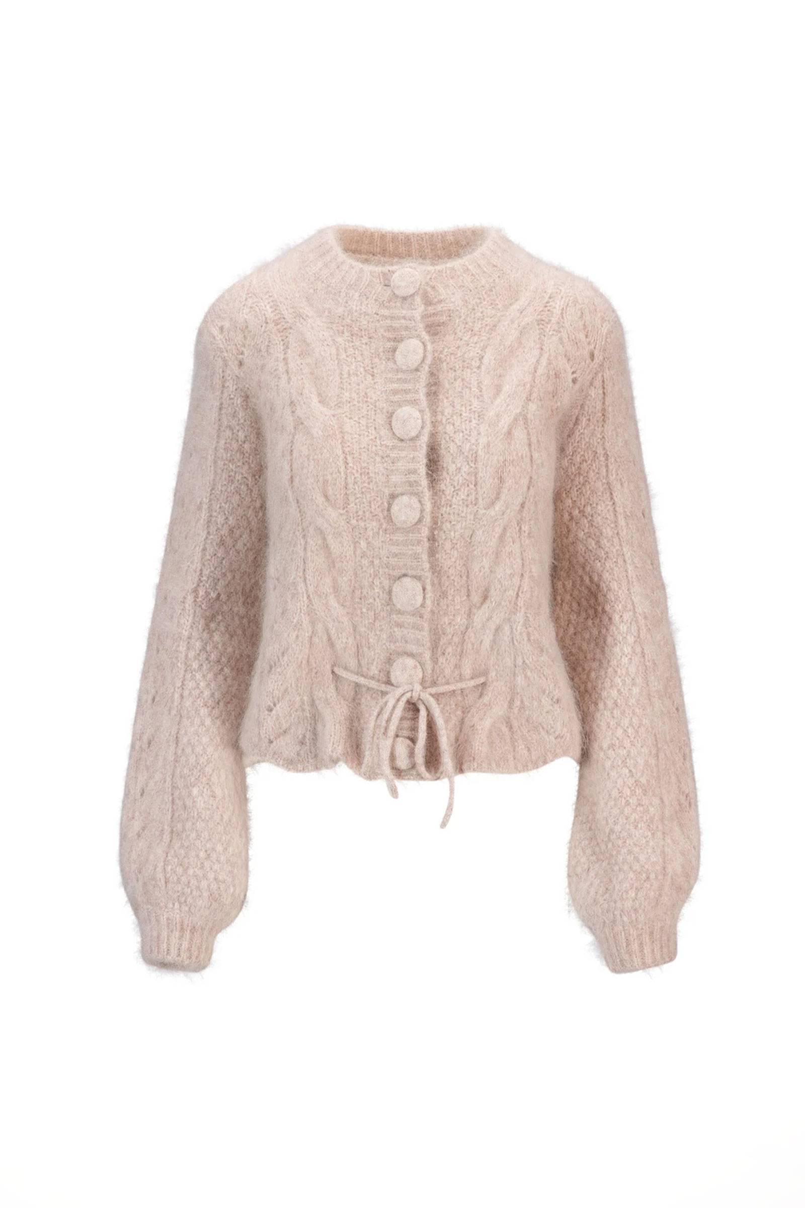 Sophia Chunky Cardigan, Sand - Bilde 6