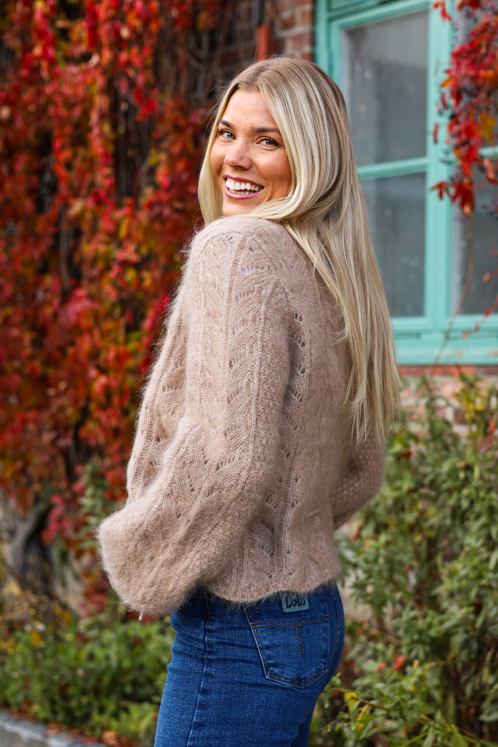 Sophia Chunky Cardigan, Sand - Bilde 2