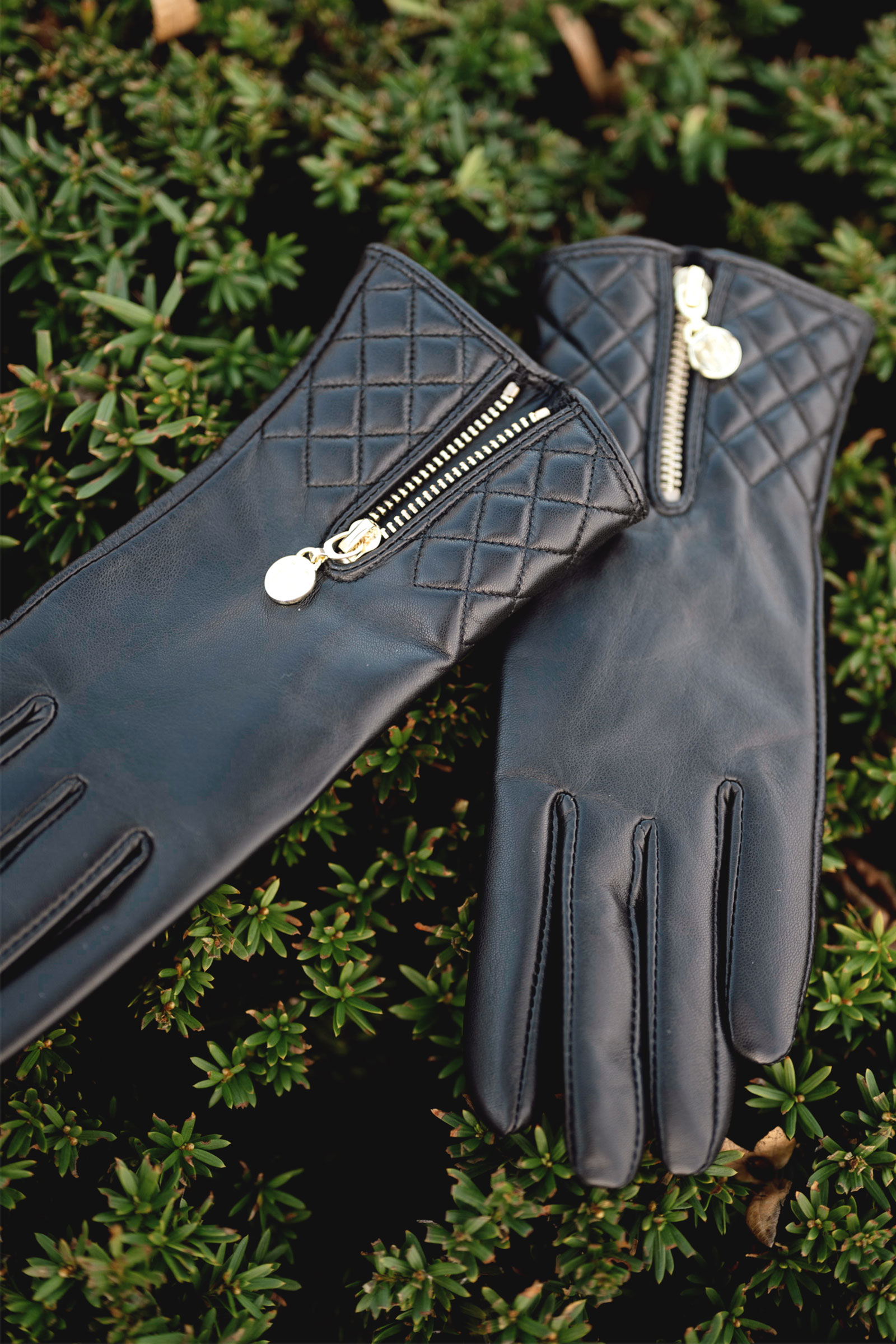 Maya Leather Gloves Sort
