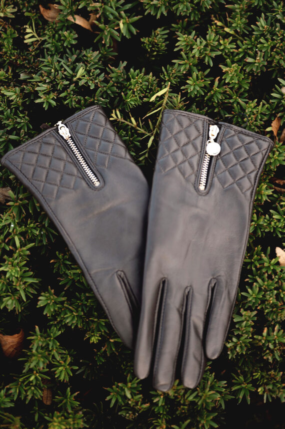 Maya Leather Gloves Mørk brun