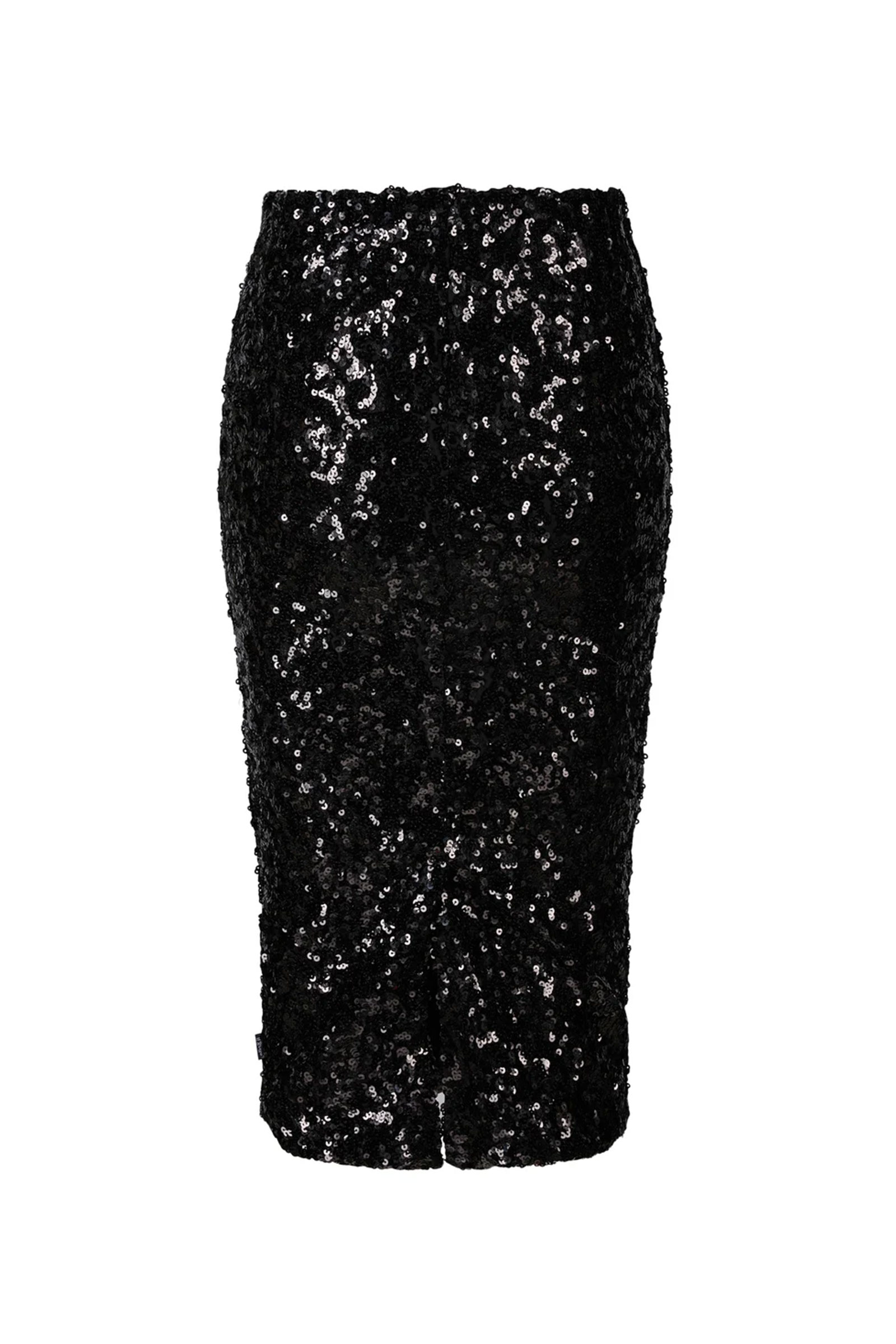Samantha Sequin Skirt, Black - Bilde 8
