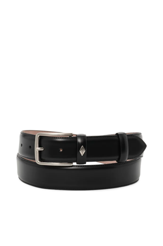 Buckle Belt Calf Leather, Sort