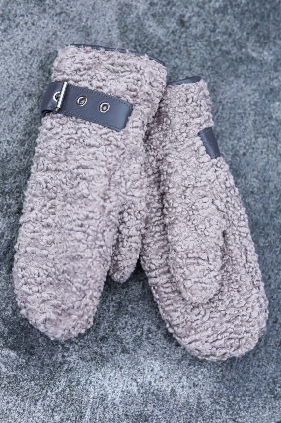 Boucle Mittens, Grå