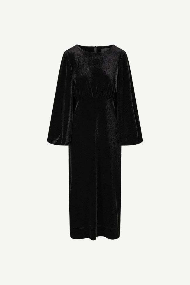 Aya Velour Dress, Black - Bilde 2