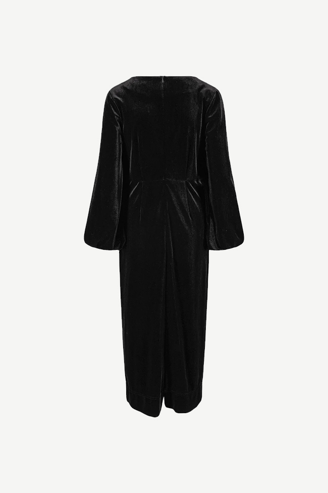Aya Velour Dress, Black - Bilde 3