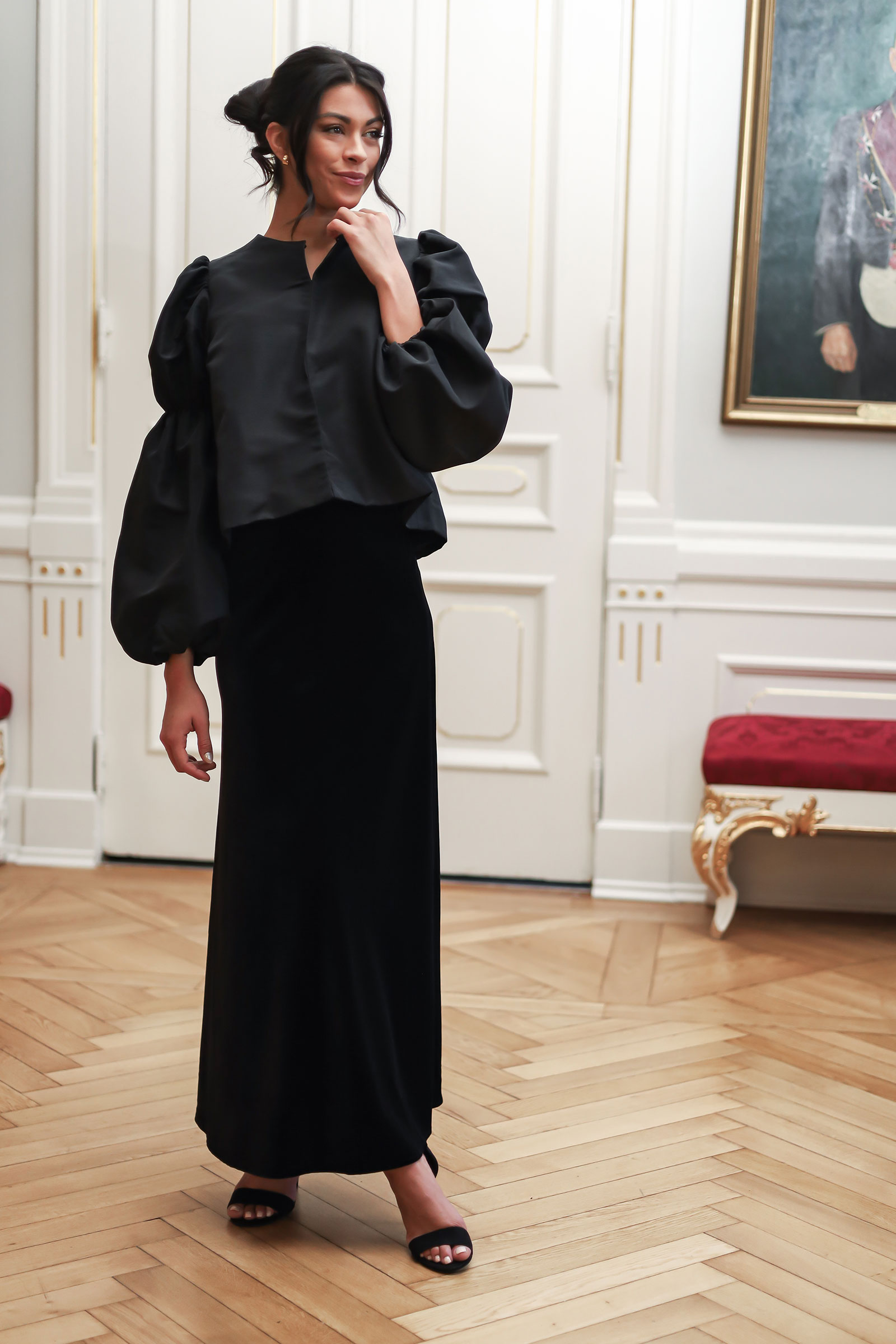 Laia Maxi Skirt, Black - Bilde 2