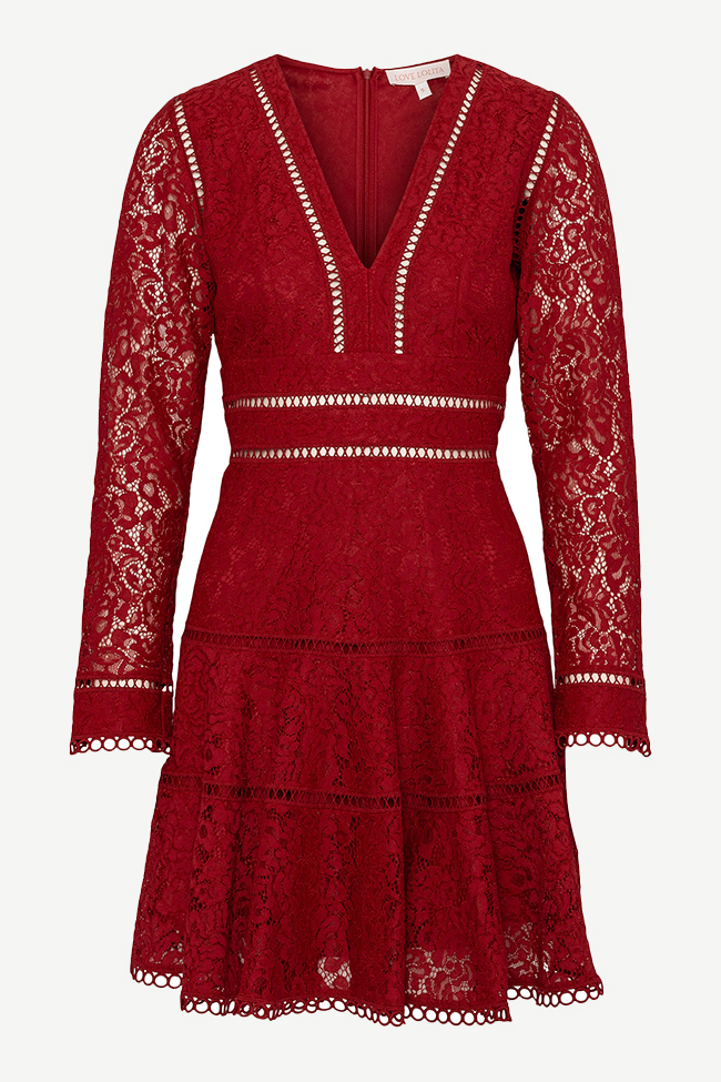 Ellie Dress, Red Lace - Bilde 7