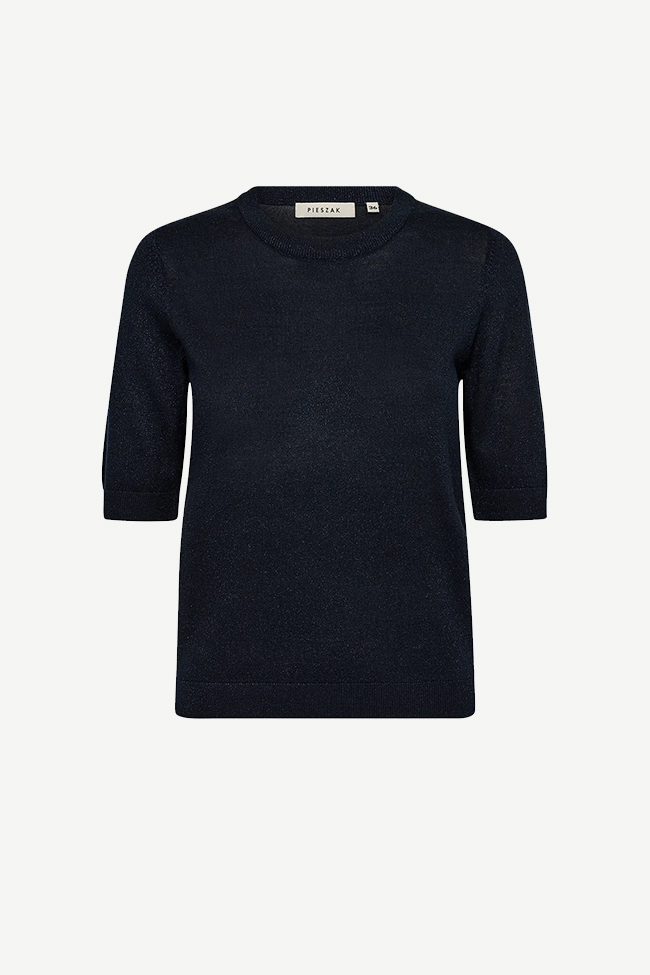 PD-Vigga SS Lurex Knit, Deep Blue Navy - Bilde 3