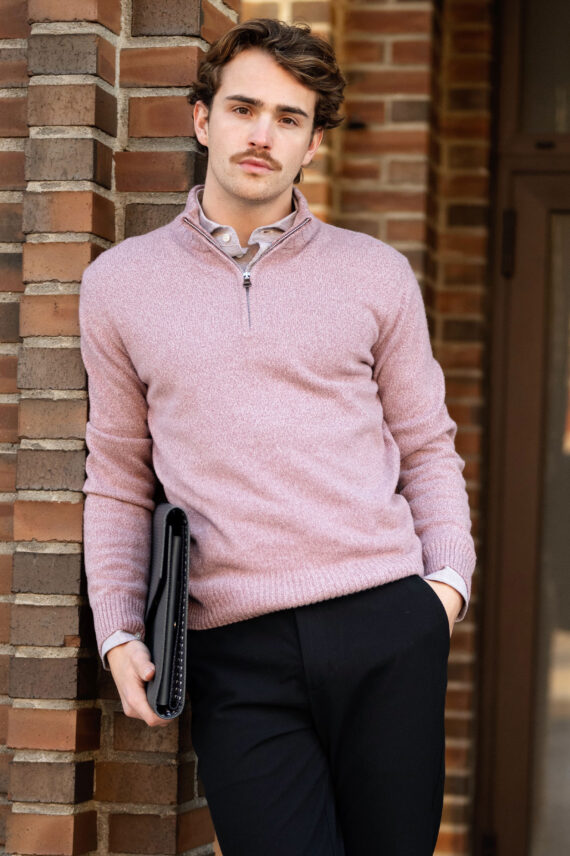 Paul Half Zip 4954, Rosa