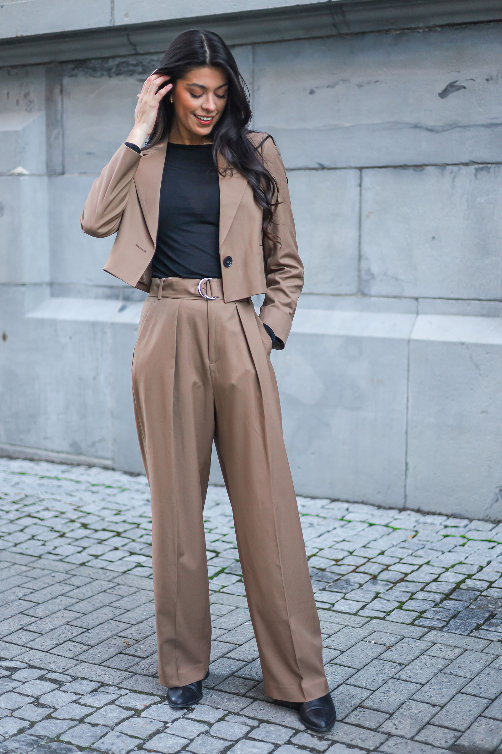 Zai IW Short Blazer, Brown Melange - Bilde 3