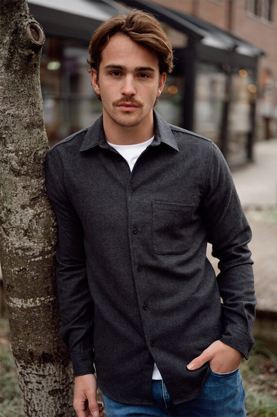 Liam NF Shirt 7383, Black Mel.