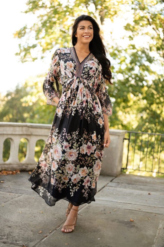 Alanna Long Dress, Black