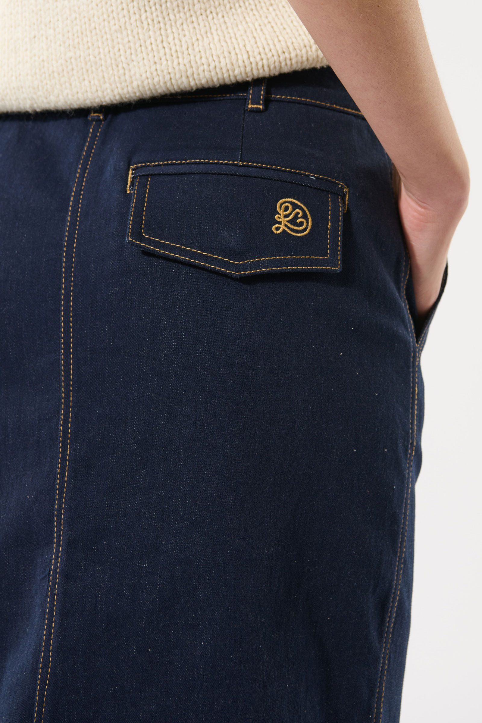 Anni Pencil Skirt, Denim - Bilde 8