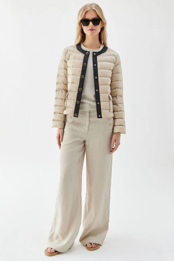 Ida Down Jacket, Beige/Black